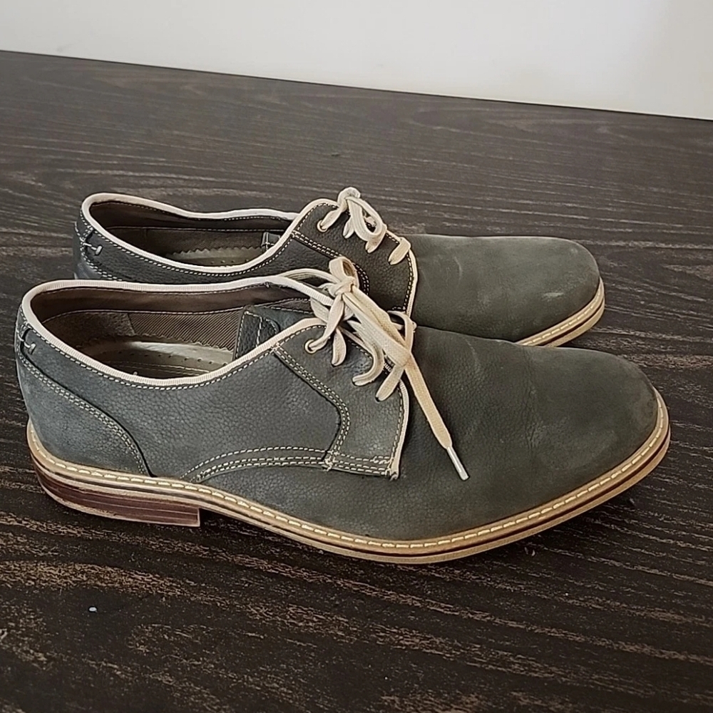 Dockers Men's Leather Shoes Size 13M gray Lace Up Loafers